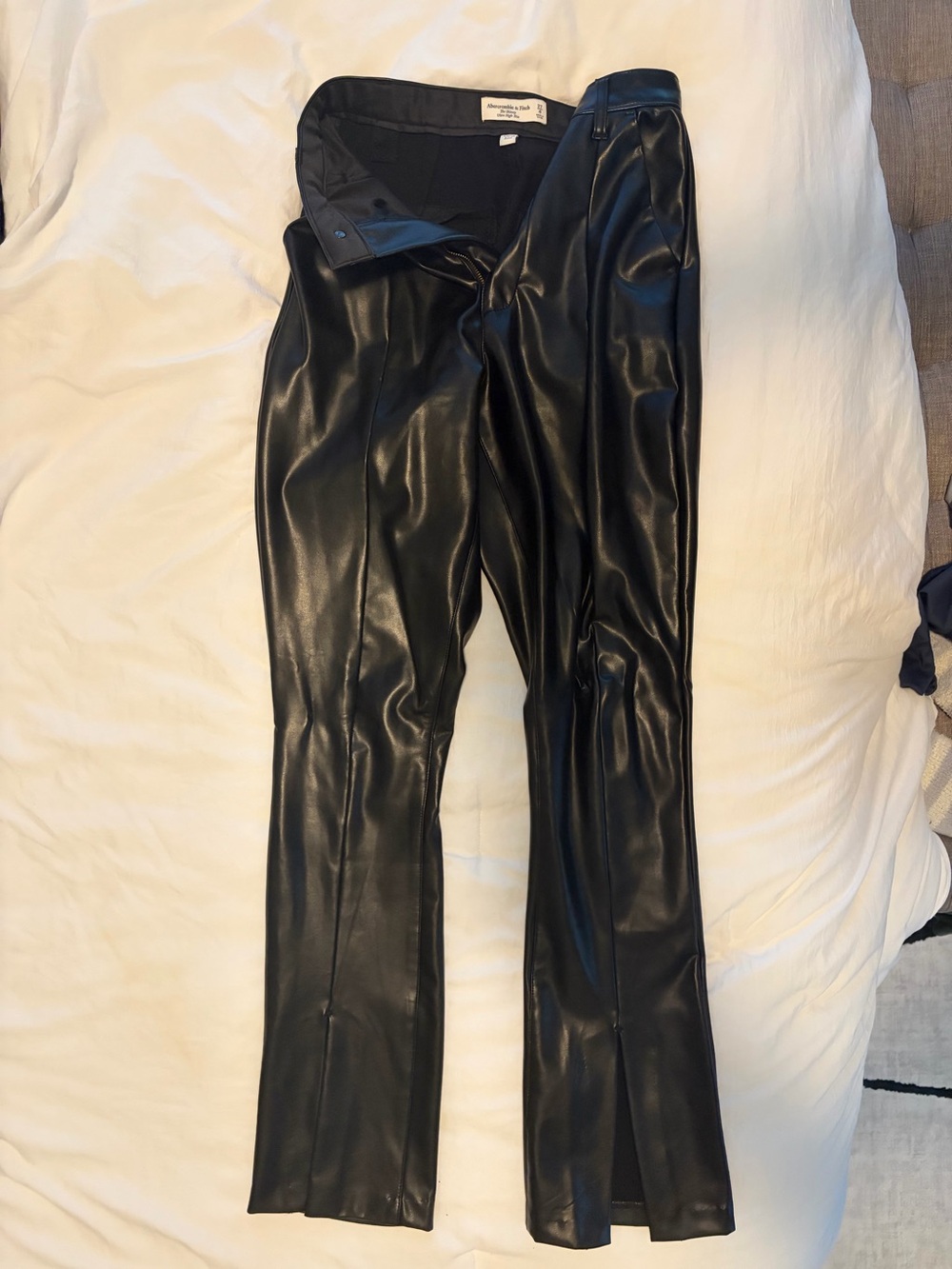Abercrombie & Fitch Black Faux Leather Pants